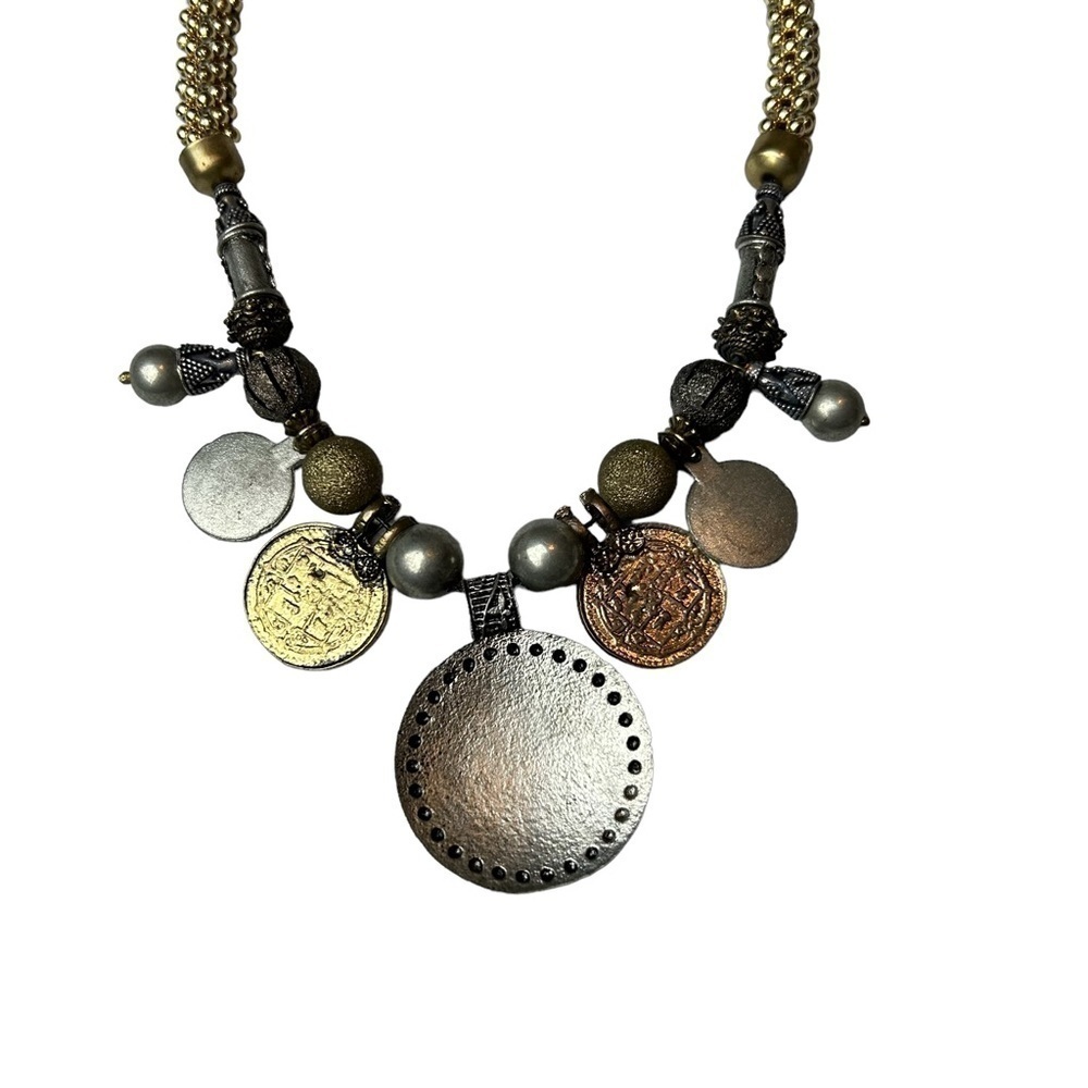Mixed Medal Necklace w/Adjustable Lobster Claw Closure - Picture 6 of 8